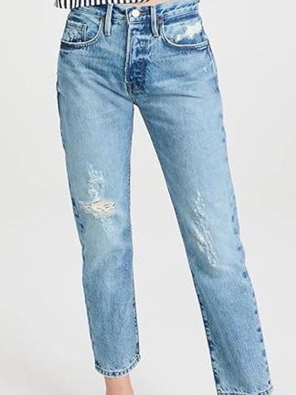 FRAME Le Original Straight-Leg Jeans distressed size 25